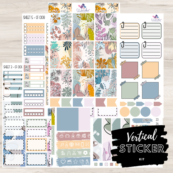 Vertical Color Stickers Vertical CF 008 Sticker Kit – Wonder Stickers Co.