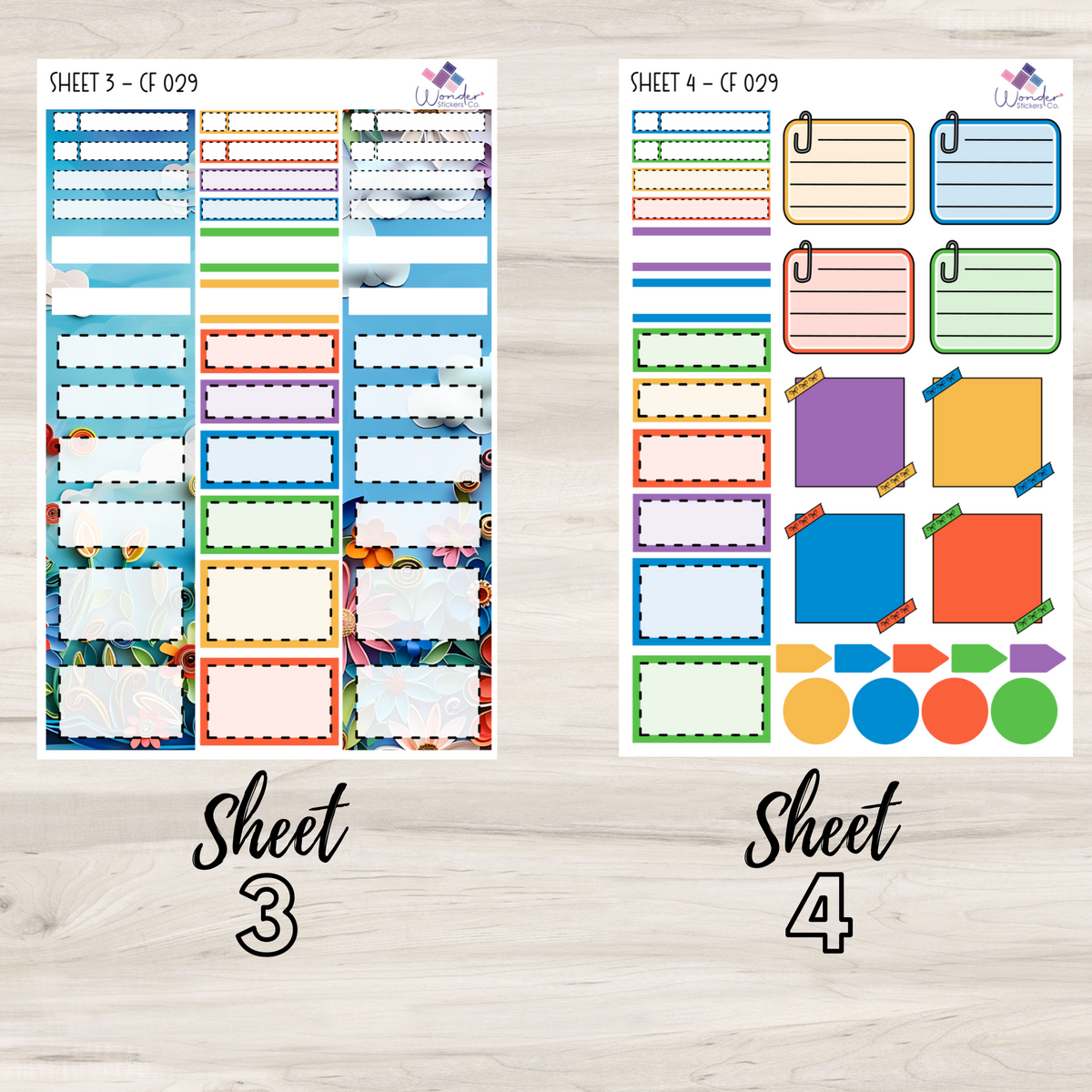 Vertical Color Stickers Vertical CF 029 Sticker Kit – Wonder Stickers Co.