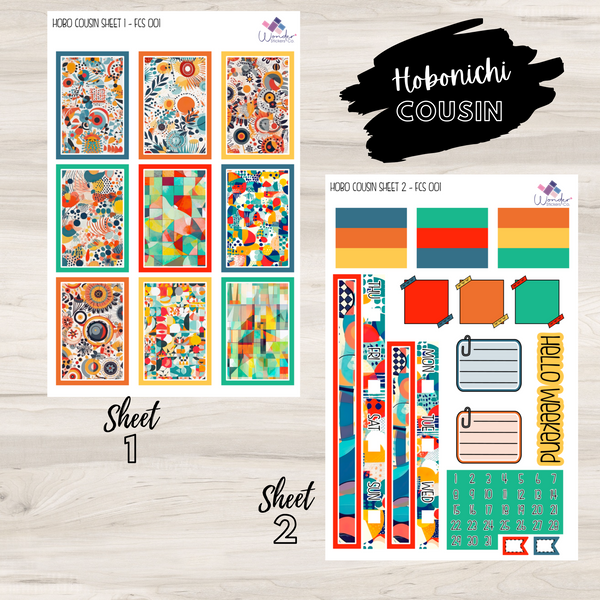 Hobonichi Cousin FCS 001 Sticker Kit