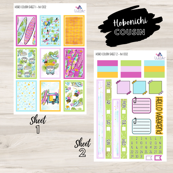 Hobonichi Cousin IW 002 Sticker Kit