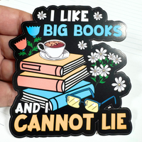 I Like Big Books Die Cut Sticker