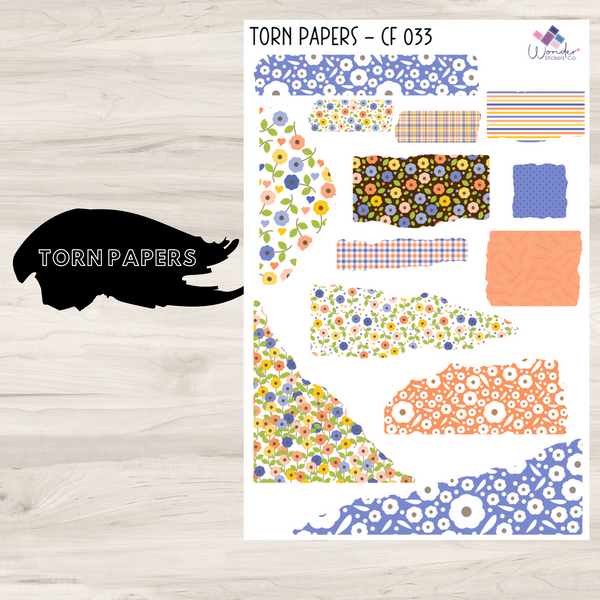 Torn Papers Journaling Stickers - CF 033