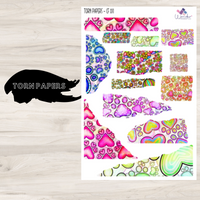 Torn Papers Journaling Stickers - CF 011