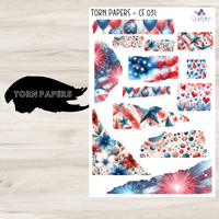 Torn Papers Journaling Stickers - CF 031