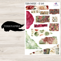 Torn Papers Journaling Stickers - CF 049