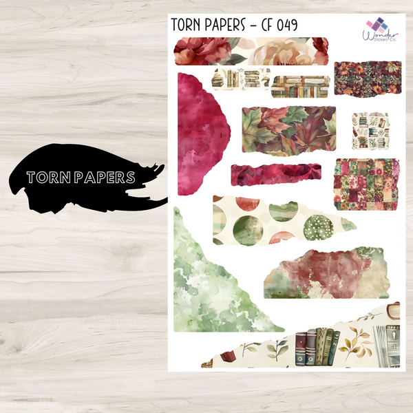 Torn Papers Journaling Stickers - CF 049