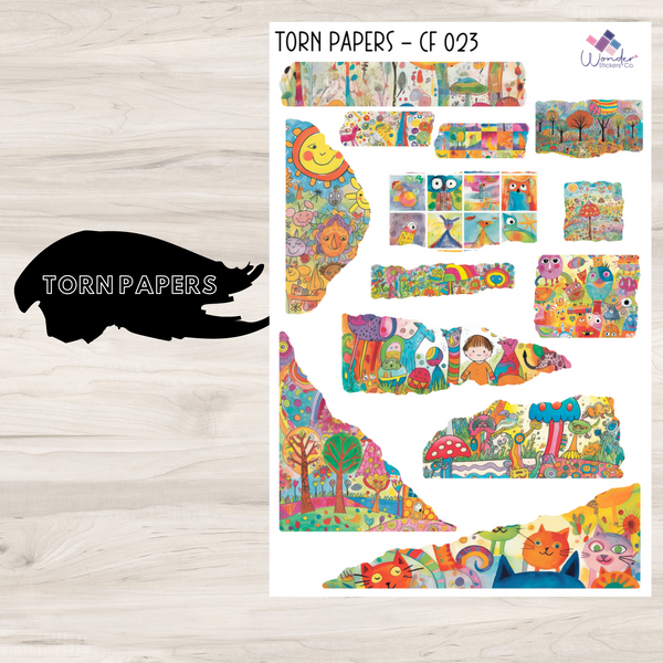 Torn Papers Journaling Stickers - CF 023