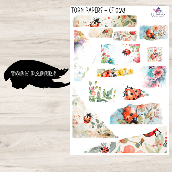 Torn Papers Journaling Stickers - CF 028