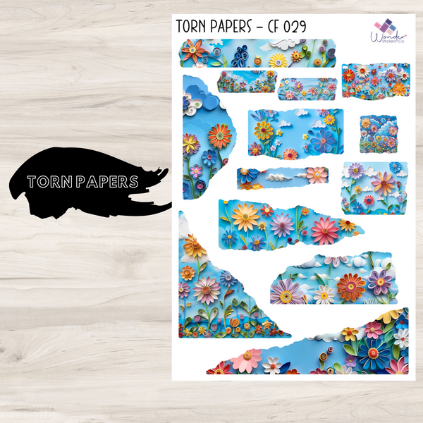 Torn Papers Journaling Stickers - CF 029