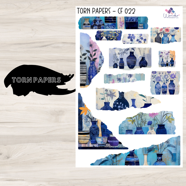 Torn Papers Journaling Stickers - CF 022