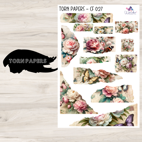 Torn Papers Journaling Stickers - CF 027