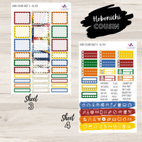 Hobonichi Cousin DG 001 Sticker Kit