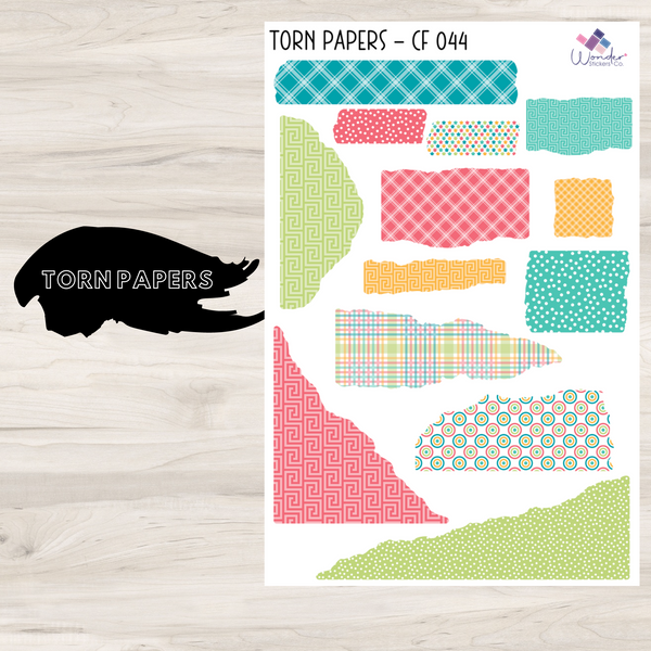 Torn Papers Journaling Stickers - CF 044