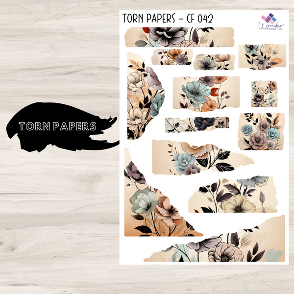 Torn Papers Journaling Stickers - CF 042