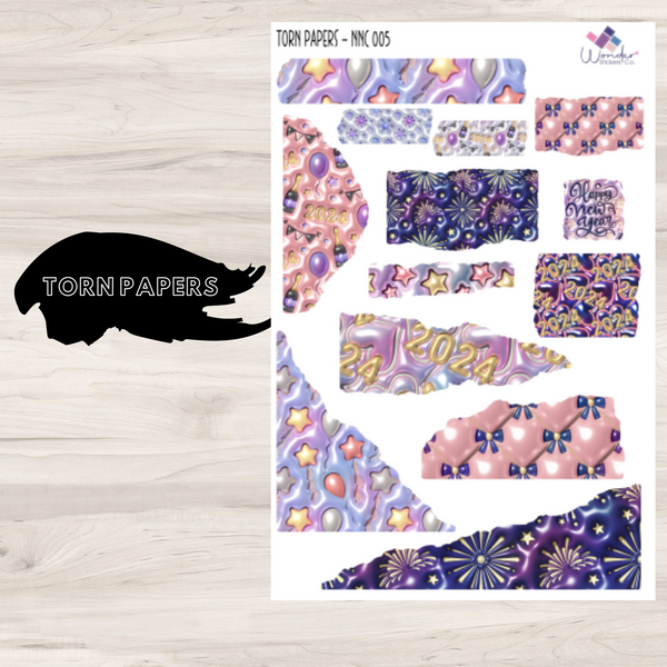 Torn Papers Journaling Stickers - NNC 005