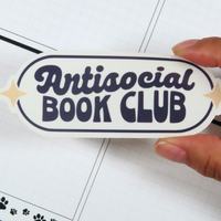 Antisocial Book Club Die Cut Sticker