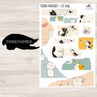 Torn Papers Journaling Stickers - CF 046