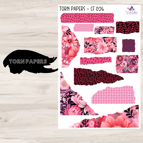 Torn Papers Journaling Stickers - CF 026