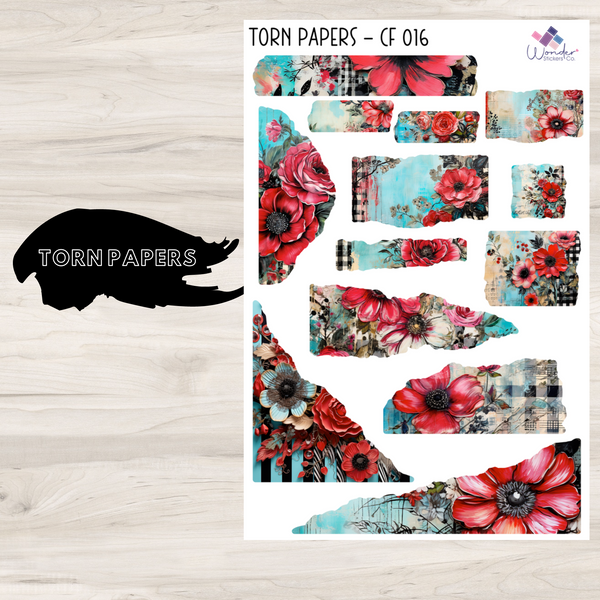 Torn Papers Journaling Stickers - CF 016