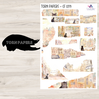 Torn Papers Journaling Stickers - CF 039