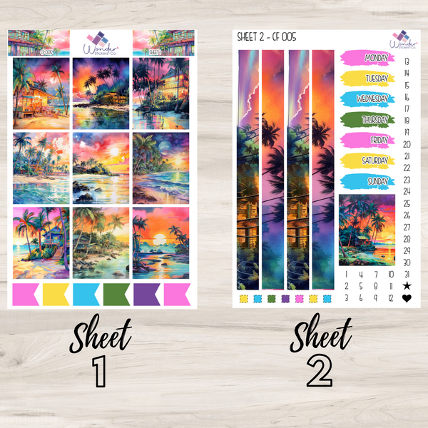 Vertical Color Stickers Vertical CF 005 Sticker Kit – Wonder Stickers Co.