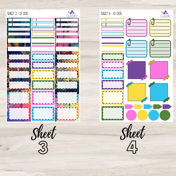 Vertical Color Stickers Vertical CF 005 Sticker Kit – Wonder Stickers Co.
