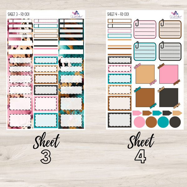 Vertical Color Stickers Vertical FD 001 Sticker Kit – Wonder Stickers Co.