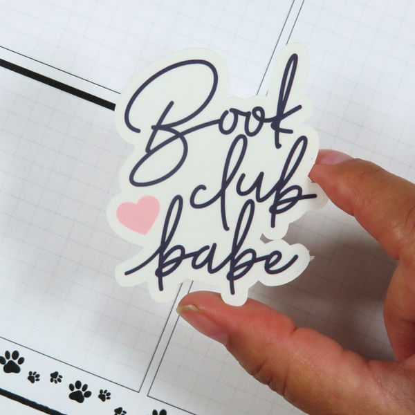 Book Club Babe Die Cut Sticker