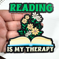 Reading is My Therapy Die Cut Sticker