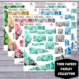 Torn Papers Journaling Stickers - Paisley Collection