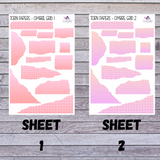 Torn Papers Journaling Stickers - Ombre Grid Collection