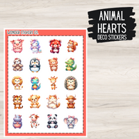 Animal Heart Signs Sticker Sheet