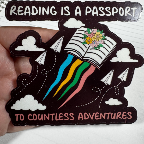 Reading is a Passport Die Cut Sticker