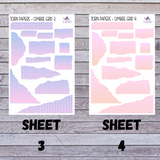 Torn Papers Journaling Stickers - Ombre Grid Collection