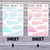 Torn Papers Journaling Stickers - Ombre Grid Collection