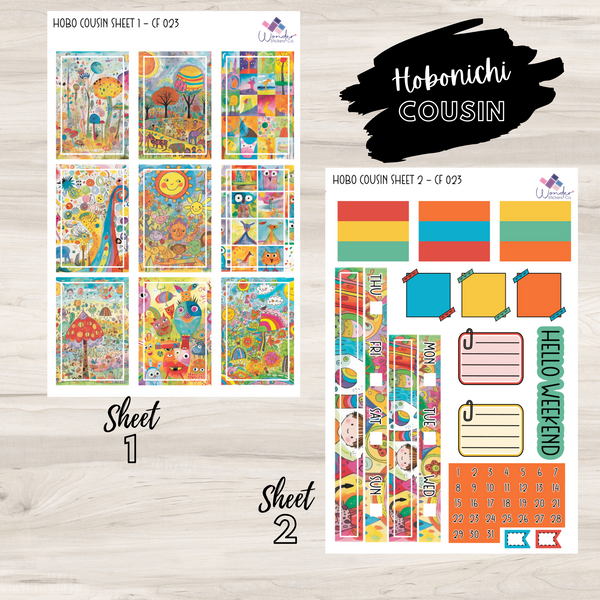 Hobonichi Cousin CF 023 Sticker Kit