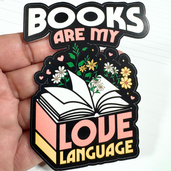 Books are My Love Language Die Cut Sticker