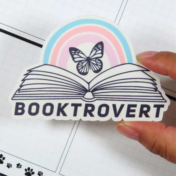 Booktrovert Die Cut Sticker