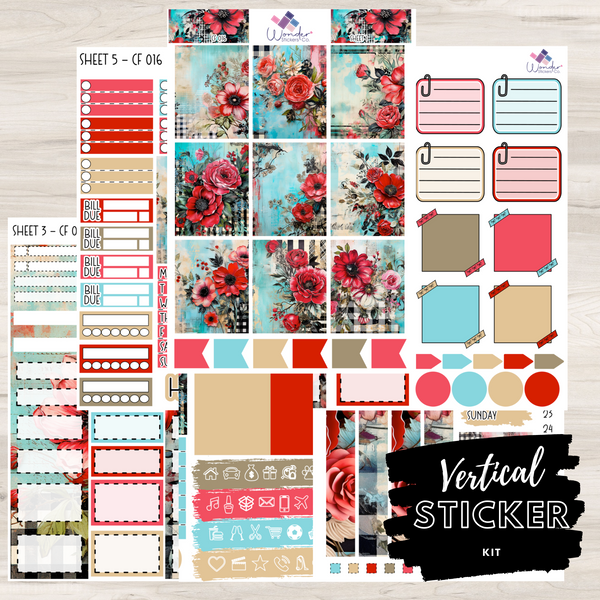 Vertical Color Stickers Vertical CF 016 Sticker Kit – Wonder Stickers Co.