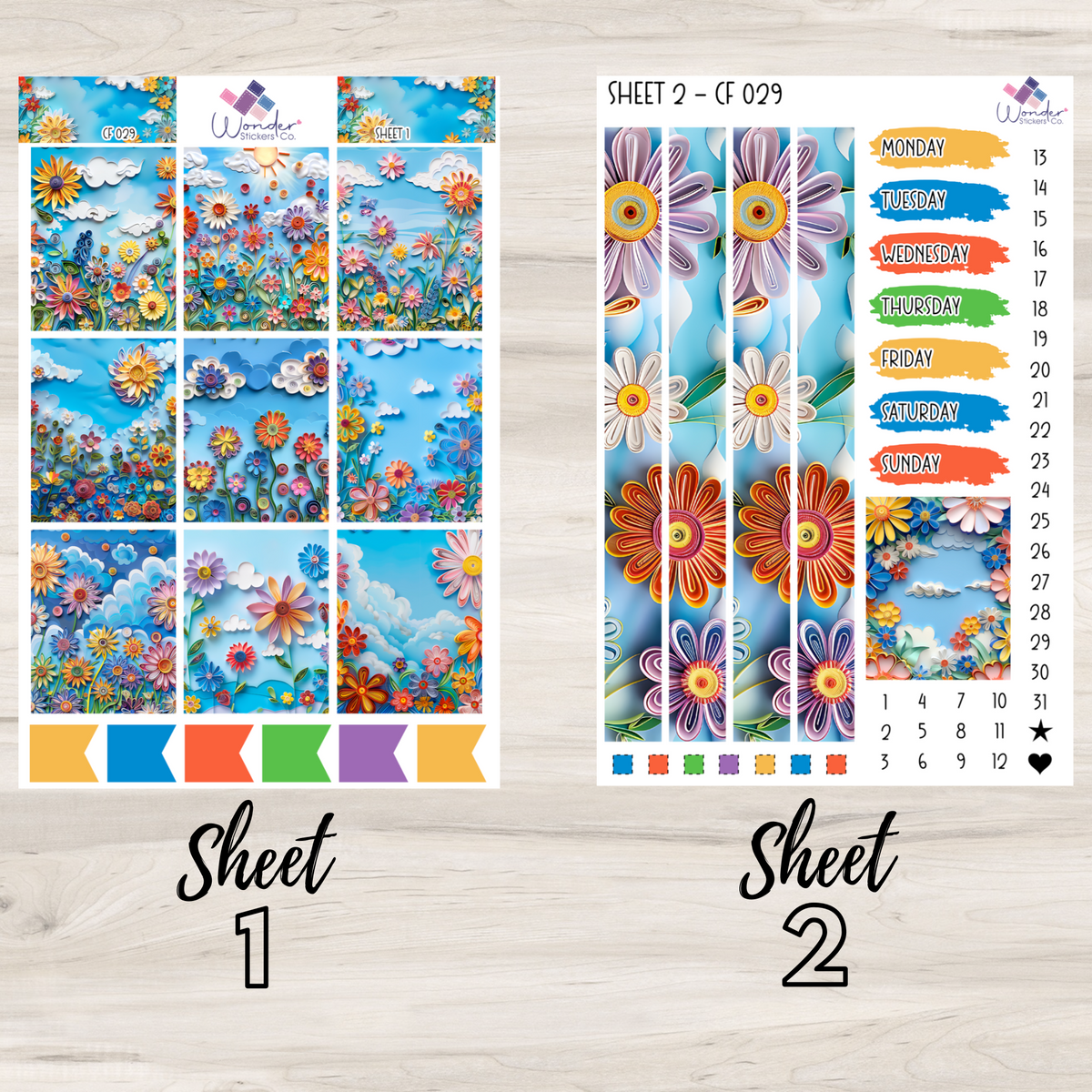 Vertical CF 029 Sticker Kit – Wonder Stickers Co.