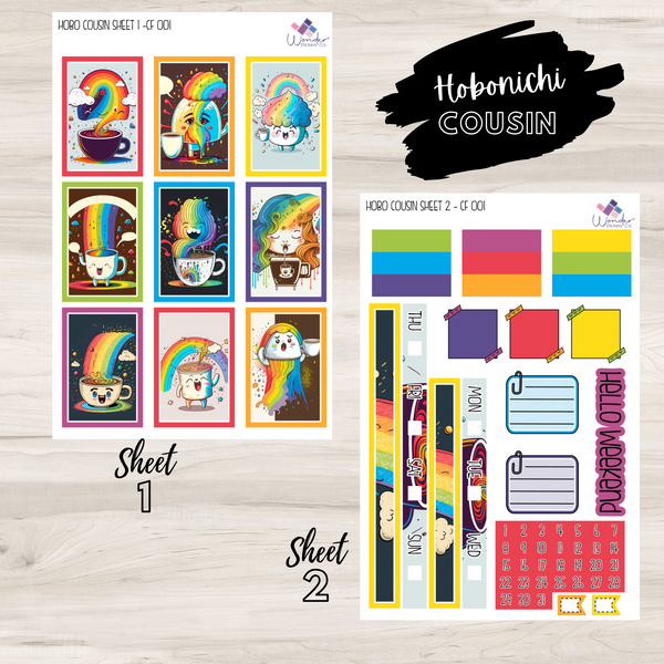 Hobonichi Cousin CF 001 Sticker Kit