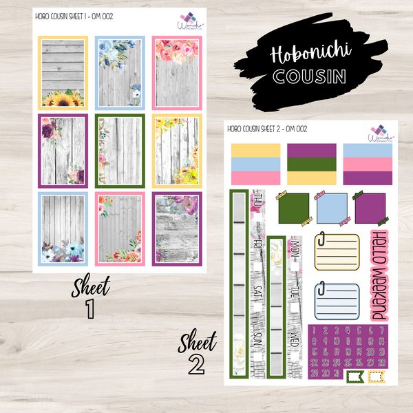 Hobonichi Cousin OM 002 Sticker Kit