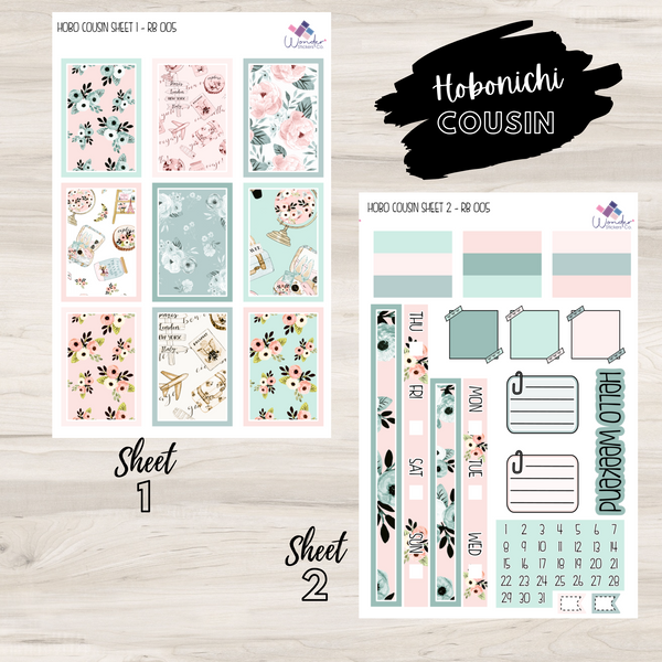 Hobonichi Cousin RB 005 Sticker Kit