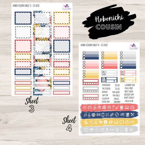 Hobonichi Cousin CS 002 Sticker Kit – Wonder Stickers Co.