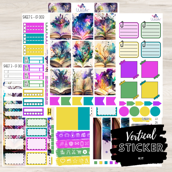 Vertical Color Stickers Vertical CF 003 Sticker Kit – Wonder Stickers Co.