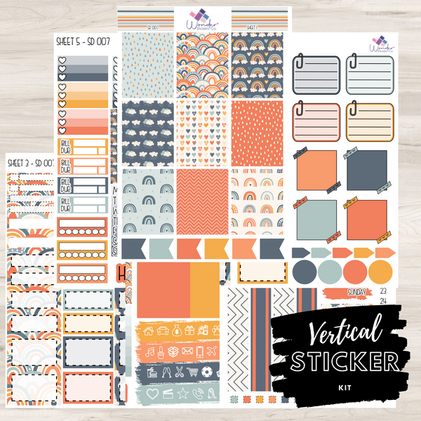 Vertical Color Stickers Vertical SD 007 Sticker Kit – Wonder Stickers Co.