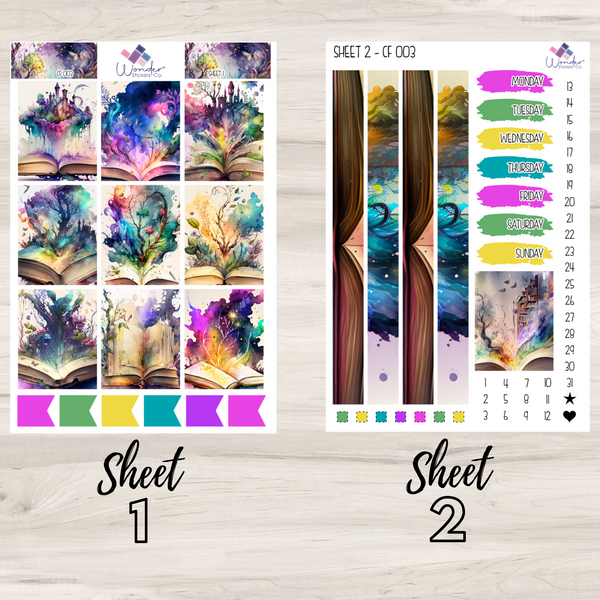 Vertical Color Stickers Vertical CF 003 Sticker Kit – Wonder Stickers Co.