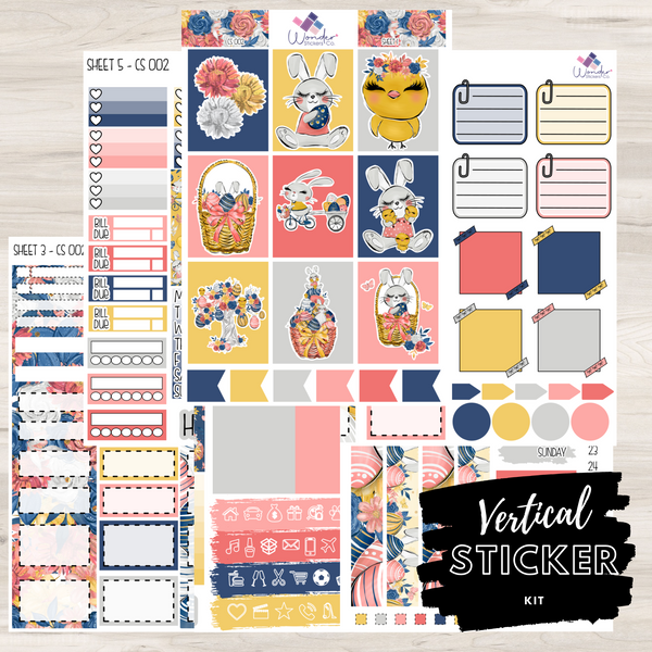 Vertical Color Stickers Vertical CS 002 Sticker Kit – Wonder Stickers Co.