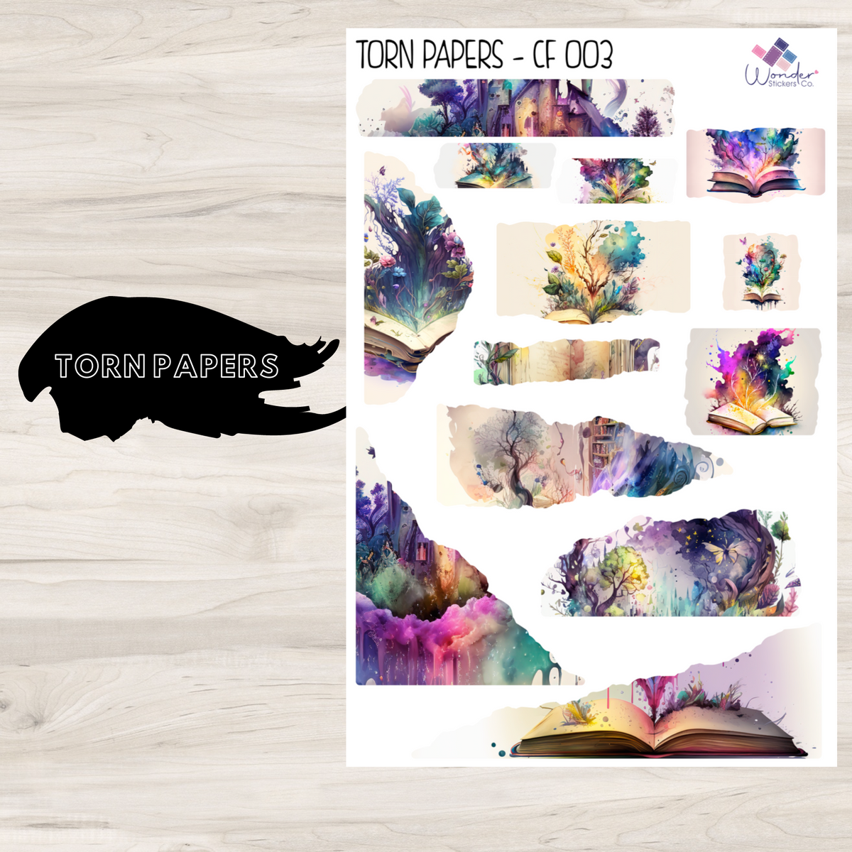 Torn Papers Journaling Stickers - CF 003 – Wonder Stickers Co.