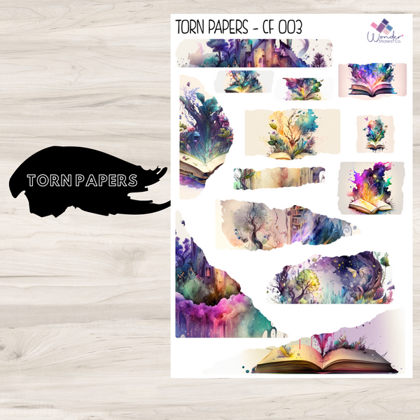 Torn Papers Journaling Stickers - CF 003